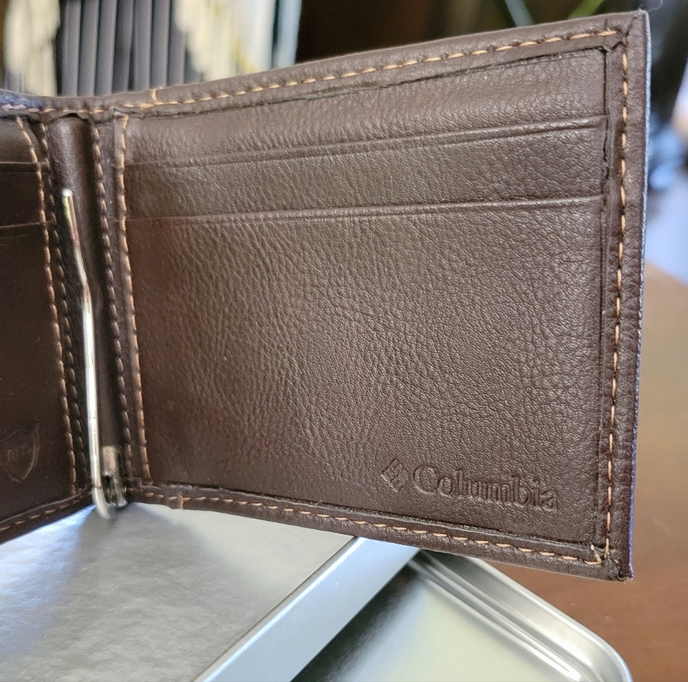 Columbia Brown Leather Mens Wallet - Picture 7 of 12